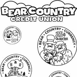 Coloring Page Coins
